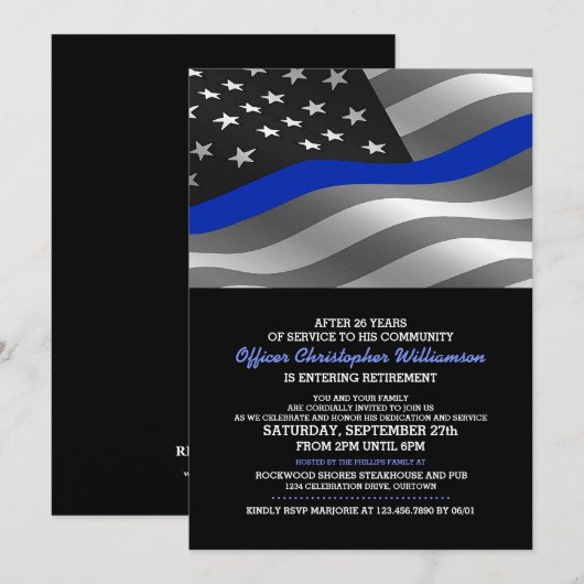 Uitnodiging politieambtenaar (Voorkant / Achterkant)