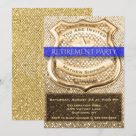 Uitnodiging politieambtenaar (Voorkant / Achterkant)