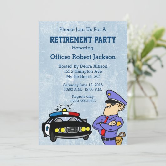 Uitnodiging politieambtenaar (Staand voorkant)