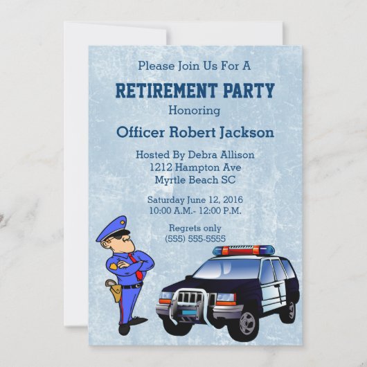 Uitnodiging politieambtenaar (Voorkant)