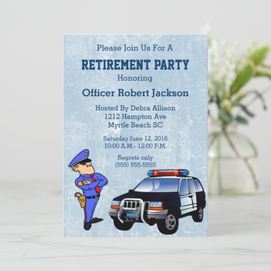 Uitnodiging politieambtenaar (Staand voorkant)