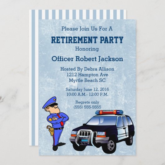 Uitnodiging politieambtenaar (Voorkant / Achterkant)