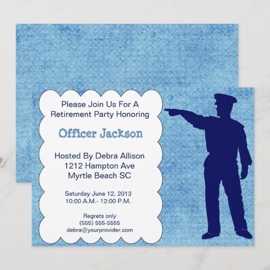 Uitnodiging politieambtenaar (Voorkant / Achterkant)