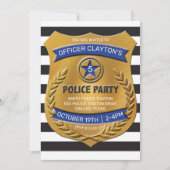 Uitnodiging politiefunctionaris Badge Party (Voorkant)