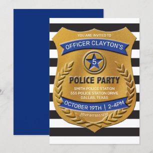 Uitnodiging politiefunctionaris Badge Party