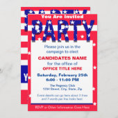 Uitnodiging politieke CampagnePartij (Voorkant / Achterkant)