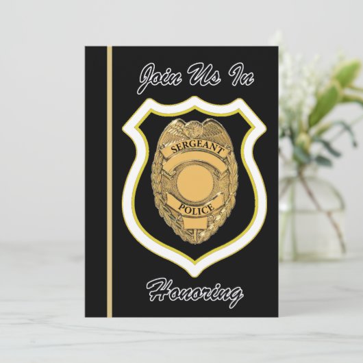 Uitnodiging politiesergeant (Staand voorkant)