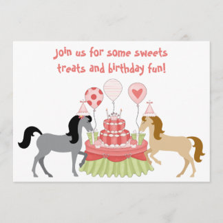 Uitnodiging  ponies Horse Birthday