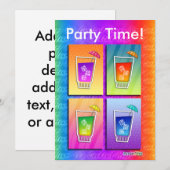 Uitnodiging - Pop Art Cocktails (Voorkant / Achterkant)