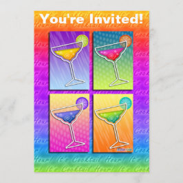 Uitnodiging - Pop Art Margaritas