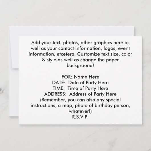 Uitnodiging - POP ART SKULLS (Achterkant)