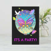 Uitnodiging - POP BUTTERFLY ART (Staand voorkant)