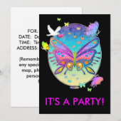 Uitnodiging - POP BUTTERFLY ART (Voorkant / Achterkant)