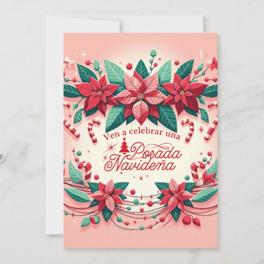 Uitnodiging Posada Kerstfeest Spaanse (Voorkant)