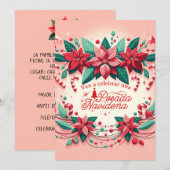 Uitnodiging Posada Kerstfeest Spaanse (Voorkant / Achterkant)