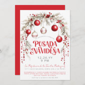 Uitnodiging Posada Navideña Espanol Spaans (Voorkant / Achterkant)