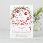 Uitnodiging Posada Navideña Spaans Spanish (Staand voorkant)