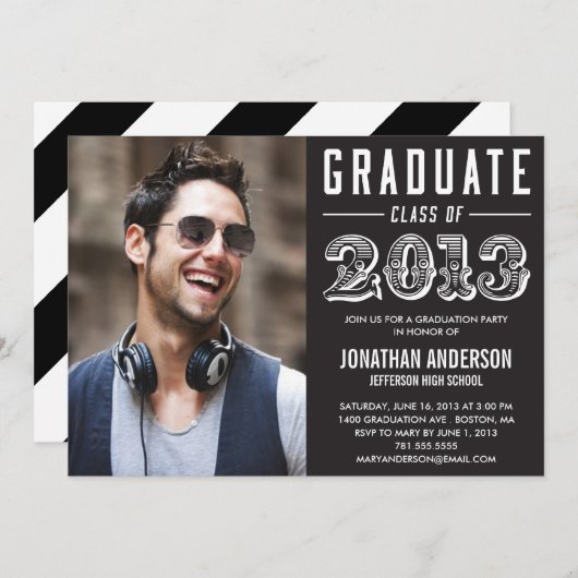 Uitnodiging poster Style Afstuderen (Voorkant / Achterkant)