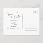 Uitnodiging Postkaart Save The Date modern horizon (Achterkant)