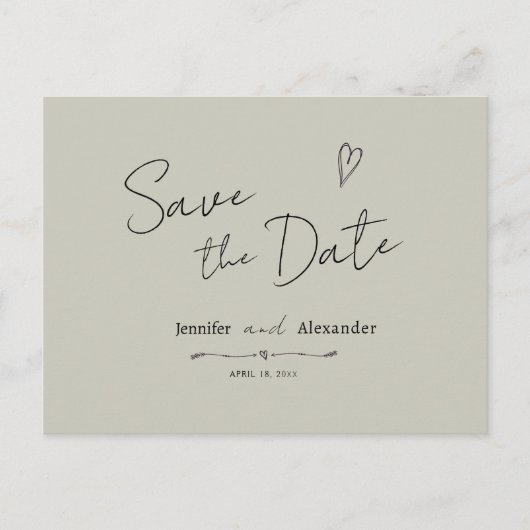 Uitnodiging Postkaart Save The Date modern horizon (Voorkant)