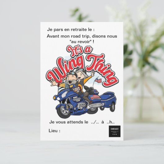 Uitnodiging Pot van pensionering (Staand voorkant)