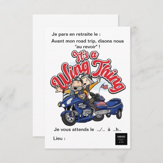 Uitnodiging Pot van pensionering (Voorkant / Achterkant)