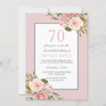 Uitnodiging prachtige Flowers Womans 70th Birthday<br><div class="desc">Prachtige bloemen vrouwen 70th Birthday Party Invite Bekijk passend collectie in winkel</div>