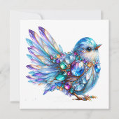 Uitnodiging Precious Bling Birds Thema (Voorkant)