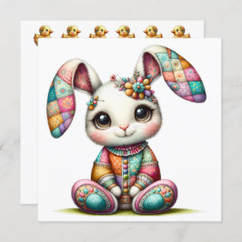 Uitnodiging Precious Bunny Thema Feestje