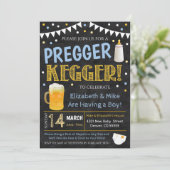 Uitnodiging Pregger Kegger Party (Staand voorkant)