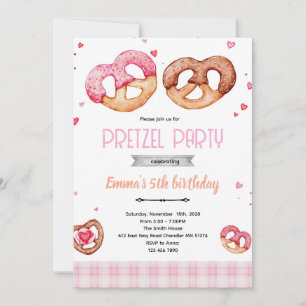Uitnodiging pretzel feest thema