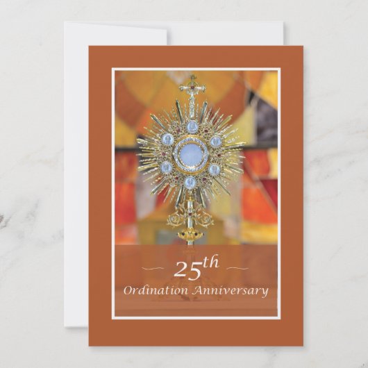 Uitnodiging priester 25-jarig priesterjubileum (Voorkant)