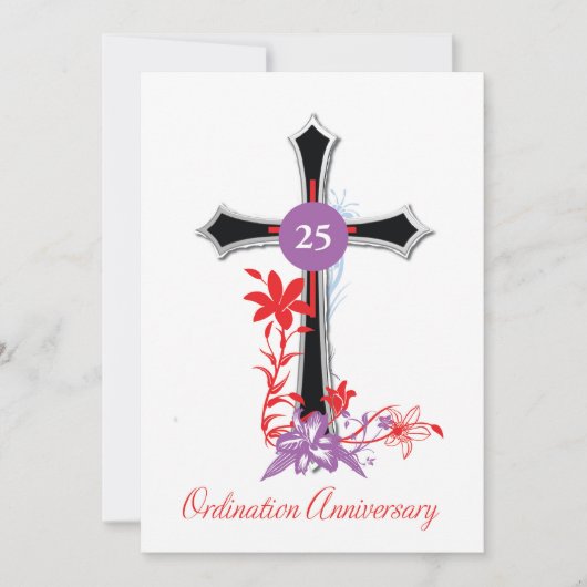 Uitnodiging Priester 25e Priesterwijding Jubileum (Voorkant)