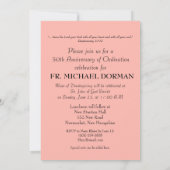 Uitnodiging priester 40e Jubileum Ordination Red (Achterkant)