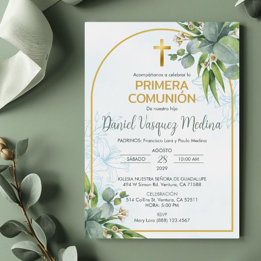 Uitnodiging Primera Communie Eerste Heilige Commun
