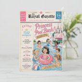 Uitnodiging Princess Pool Bash-redactie (Staand voorkant)