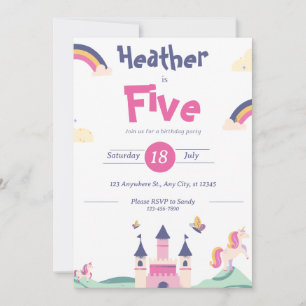 Uitnodiging - Prinses Thema- Naam aanpassen Leefti