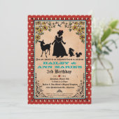 Uitnodiging prinses (voor tweelingen of twee Kinde (Staand voorkant)