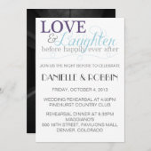 Uitnodiging proefhuwelijk Liefde & Lach (Voorkant / Achterkant)