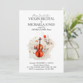 Uitnodiging & Programma Modern Vioolmuziek Recital (Staand voorkant)