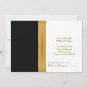 Uitnodiging Prom, zeventien Prom, elegant, goudlin (Achterkant)