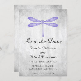Uitnodiging Purple Dragonfly Save the Date