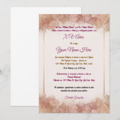 Uitnodiging Quinceañera (Voorkant / Achterkant)