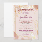 Uitnodiging Quinceañera (Voorkant / Achterkant)