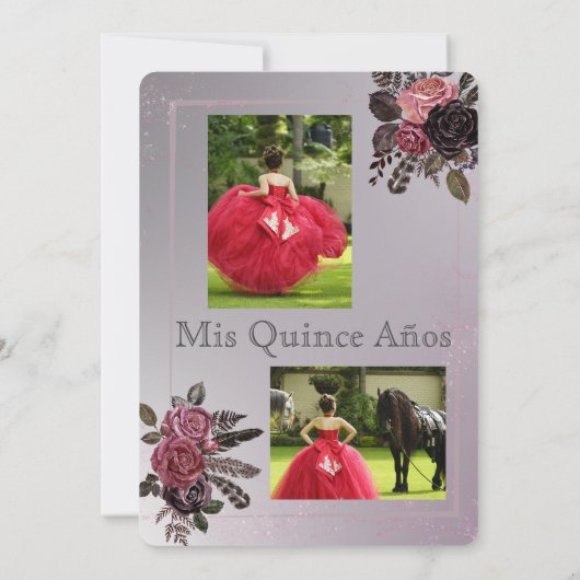 Uitnodiging Quinceañera (Achterkant)