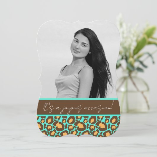 Uitnodiging Quinceanera (Staand voorkant)