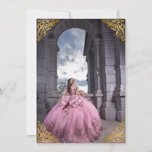 Uitnodiging Quinceanera (Achterkant)