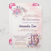 Uitnodiging Quinceañera (Voorkant / Achterkant)