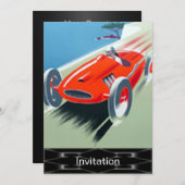 Uitnodiging raceauto (Voorkant / Achterkant)