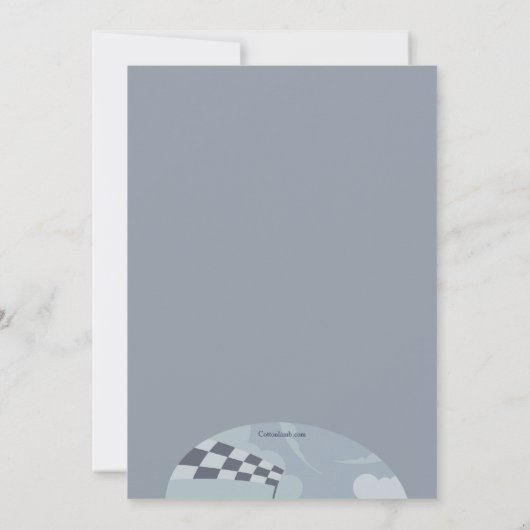 Uitnodiging raceauto (Achterkant)